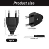 CYIOU 6 pieces flat plug black, 250 V 2.5 A