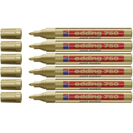 Edding 751 glossy paint marker bullet tip – decorating from most surfaces (e.g.Glass, cardboard, dark paper, ceramics, stone) 053 751 Glanz Lack Marker Rundspitze Kreatives gestalten von fast allen Oberflächen (Z.B. Glas, Karton, Dunkles Papier, Kerami