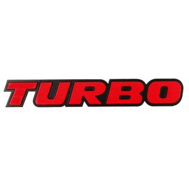 Negues Turbo Emblem, TURBO Turbo Car Emblem Sticker, 1.0 x 6.2 inches (25 x 157 mm), Red