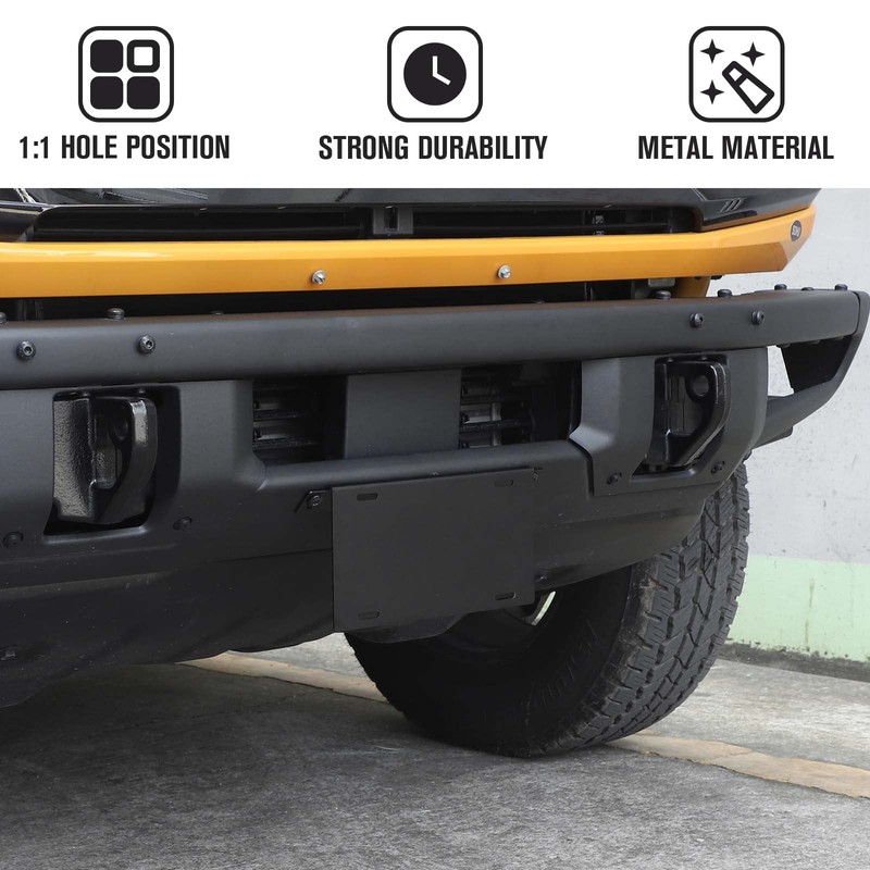 Jimen for Bronco License Plate Holder, Front License Plate Frame