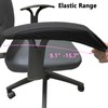 Melaluxe Stretch Office Chair Armrest Covers, Arm Rest Slipcovers (Black)