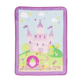 EVERYDAY KIDS Toddler Throw Blanket - 30" by 40" - Princess Storyland - Super Soft, Plush, Warm and Comfortable