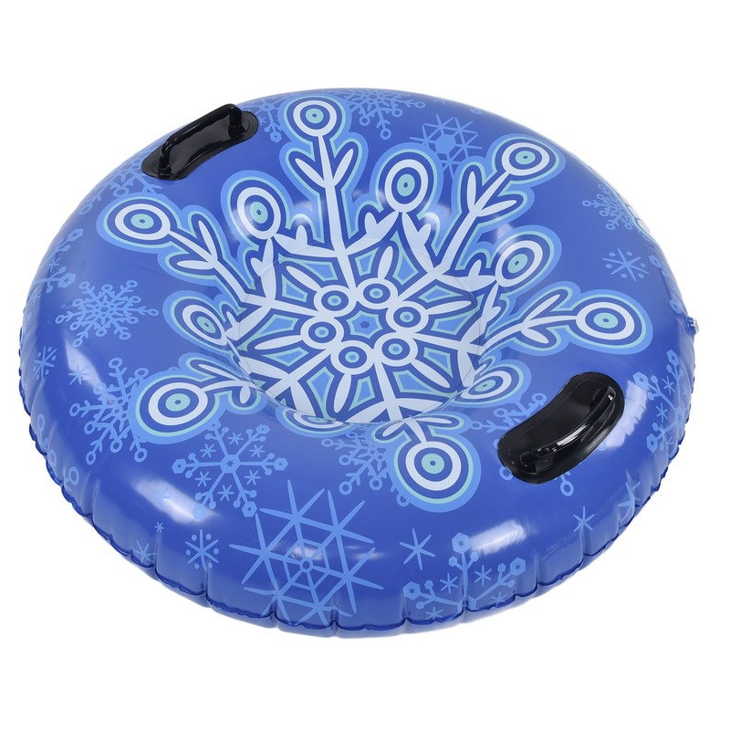 Snow Tube with Handle PVC 450lbs Load Bearing Blue White