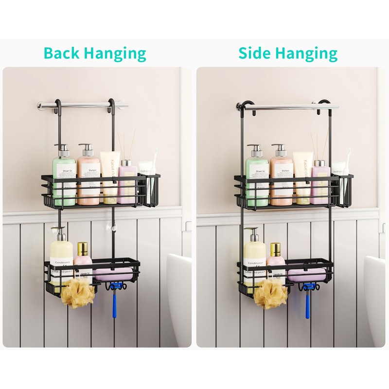 HapiRm Hanging Shower Caddy – For Renters & Small Bathrooms,