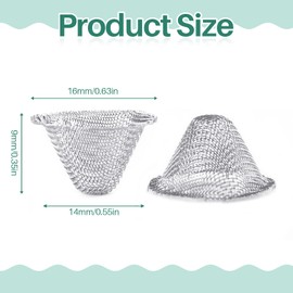 Stainless Steel Screens 3/4 Inch Conical Design Bowl Screen Filters Metal Filters Screens Filters, Adjustable Size (40 Pcs)