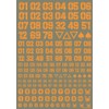 Haikyu Parts DZ Number Decal Orange 1 Piece Plastic Model