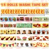 Joysoong BBQ Themed Washi Tape Set - 16 Rolls Camping