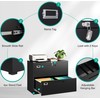 SISESOL 2 Drawer Lateral File Cabinet with Lock,Black Lateral Filing