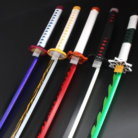 LED Sword Zoro Demon Slayer Katana Yamoto Light up Sword Anime Cosplay Weapons PropsColor: Muichirou