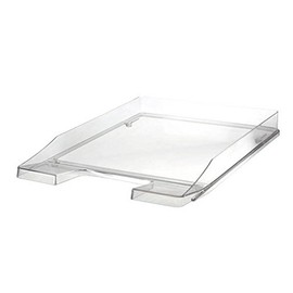 Han Junior Letter Tray A4/C4 Flat, Stable, Stackable, Transparent/Transparent