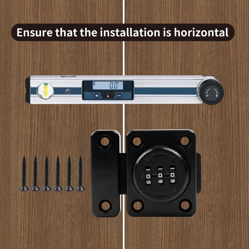 Overlatch with Combination Lock, 3 Digit Sliding Door Lock, Small