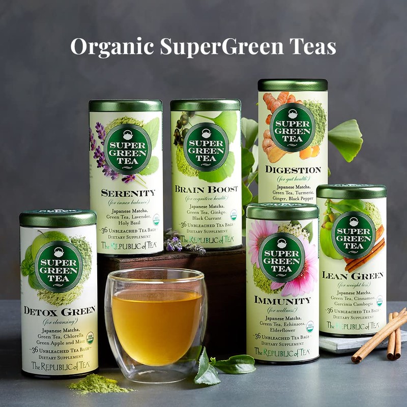 The Republic of Tea - Organic Digestion SuperGreen Tea Refill