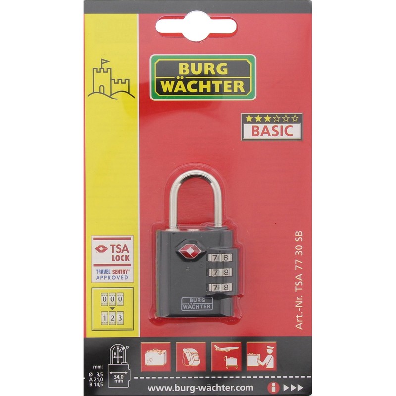 Générique - Cadenas bagage a combinaison speciale douane - Dim.