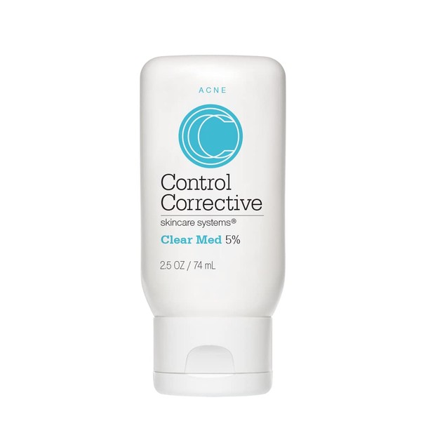 CONTROL CORRECTIVE Clear Med 5% Acne Treatment Lotion. 2.5 Oz - Kills Acne Bacteria, Helps Clear & Control Breakouts, Benzoyl Peroxide, 3% Sulfur To Improve Efficacy And Dry Up Blemishes, Penetrates