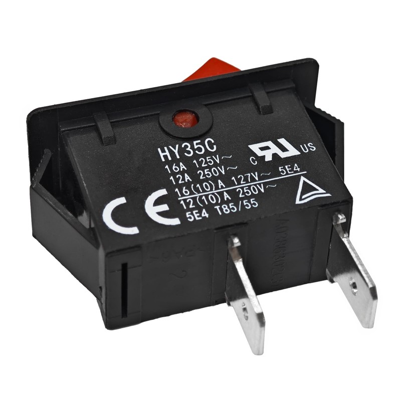HY35C Rocker Switch (Pack of 2) – ON/Off 2-Pin AC