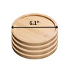 ROLUXENTIA 4 Pcs Bamboo Wooden Trivets - 6 Inch Heat