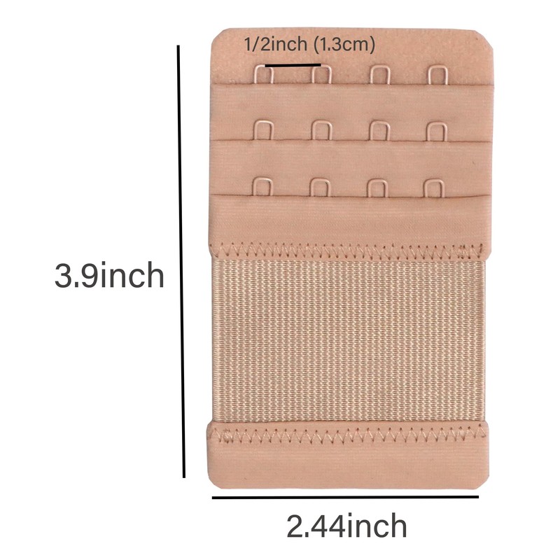 Magicmode Bra Extenders 4 Hooks 1/2 inch Spacing, Elastic Stretchy