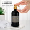 Verute 16oz Glass Soap Dispenser with Stainless Steel Pump, 21