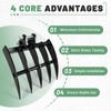 Aumzong Mini Excavator Attachment Rake, Wide Backhoe Rake Fit for