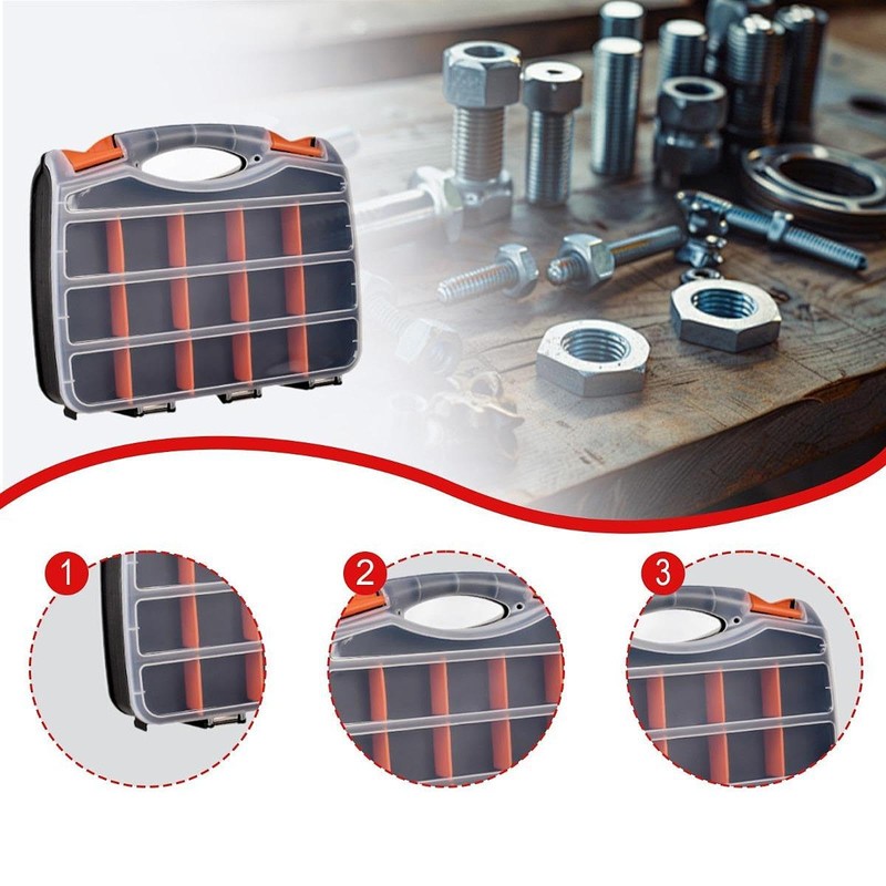 Generic Tool Organizer Box Hardware Storage Container with Removable Dividers