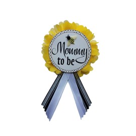 Mom & Dad to Be Pins Baby Shower Gender Reveal Party What will it bee Sprinkle by Amy's Bubbling Boutique, One Size, chiffon cardstock satin ribbon