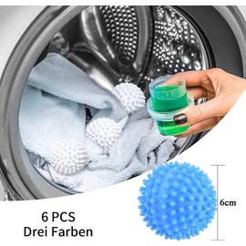 luckaide Dryer Balls, Pack of 9 Dryer Balls for Tumble Dryers, Washing Ball for Washing Machine, Dryer Ball, Reusable Dryer Ball, Dryer Balls, Tumble Dryer Ball for Home Clothing Cleaning