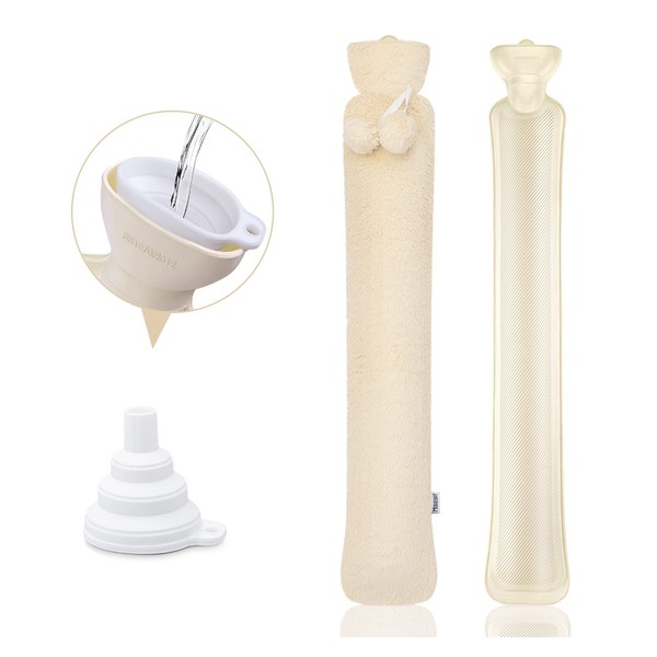 Large Hot Water Bottle Long, 2 L Hot Water Bottle