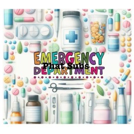 Unbranded 20oz Sublimation Tumbler Wrap Emergency Department Ready To Press Heat Transfer