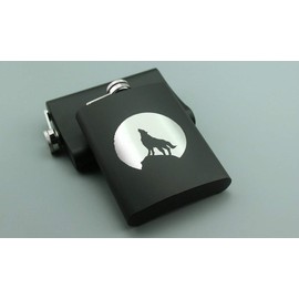 Portable Stainless Steel Hip Flask (Wolf)