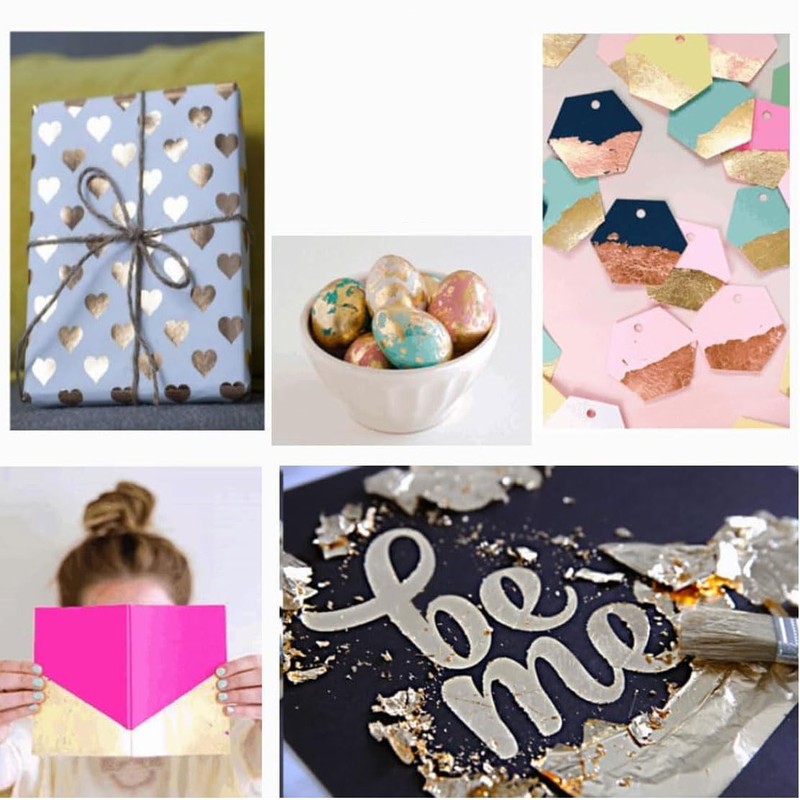 200Pcs Imitation Gold Leaf Sheets, Gold Leaf Sheets for Arts,