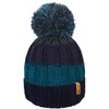 RockJock R80 Thermal Insulating Striped Beanie Bobble Hat with Cosy