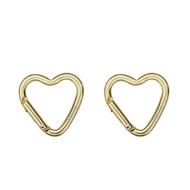 munkees, 2 x Mini Heart Carabiner Key Ring Gold 3222