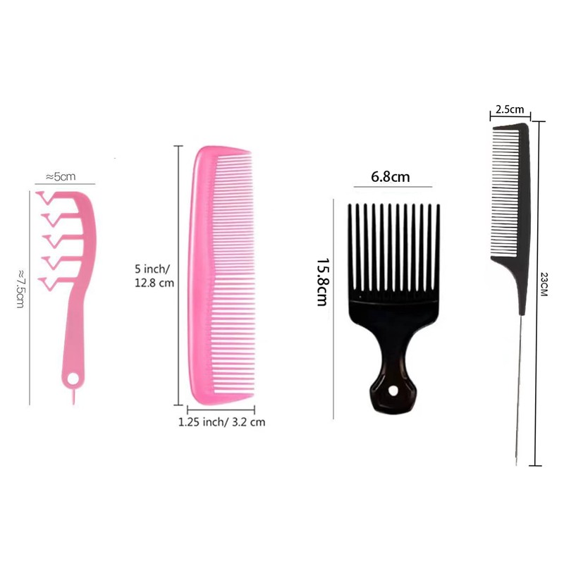 Kamm Haar Styling，HaarKamm Set，für Haarstylisten Barbers Salon Familie.