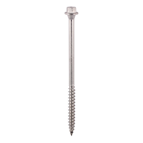TIMCO 150INDEXSST Index Timber Screw HEX-S/S, Silver, 6.7x150, Set of 25 Pieces