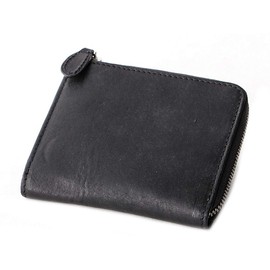 Boosters Pueblo L-Shaped Short Wallet Wallet Zipper Card Small, Nero (Black)