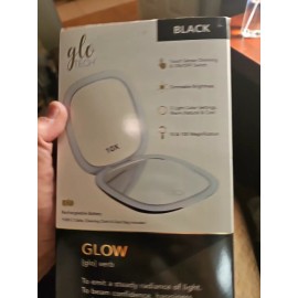 Mirror GloTech LED Compact Makeup Mirror - Black New open box