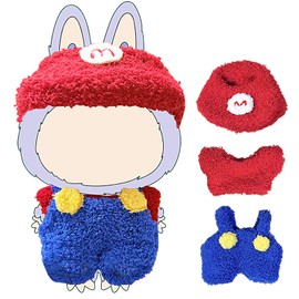 Vavious Clothes for 17cm Doll (NO Doll) 3 Pack Cute Stylish Toys Dress Set Accessories for Have a Seat Series Dolls Red Super M Adorable Costume Suit (Blue Style 1)