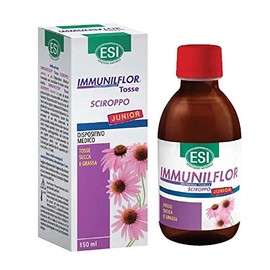 ESI - Immuniflor Tosse Junior, Sciroppo Balsamico con Propoli, Idrata la Gola e Contrasta la Formazione di Muco, Calma l'Irritazione, Ideale per Bambini, Senza Glutine, 150 ml