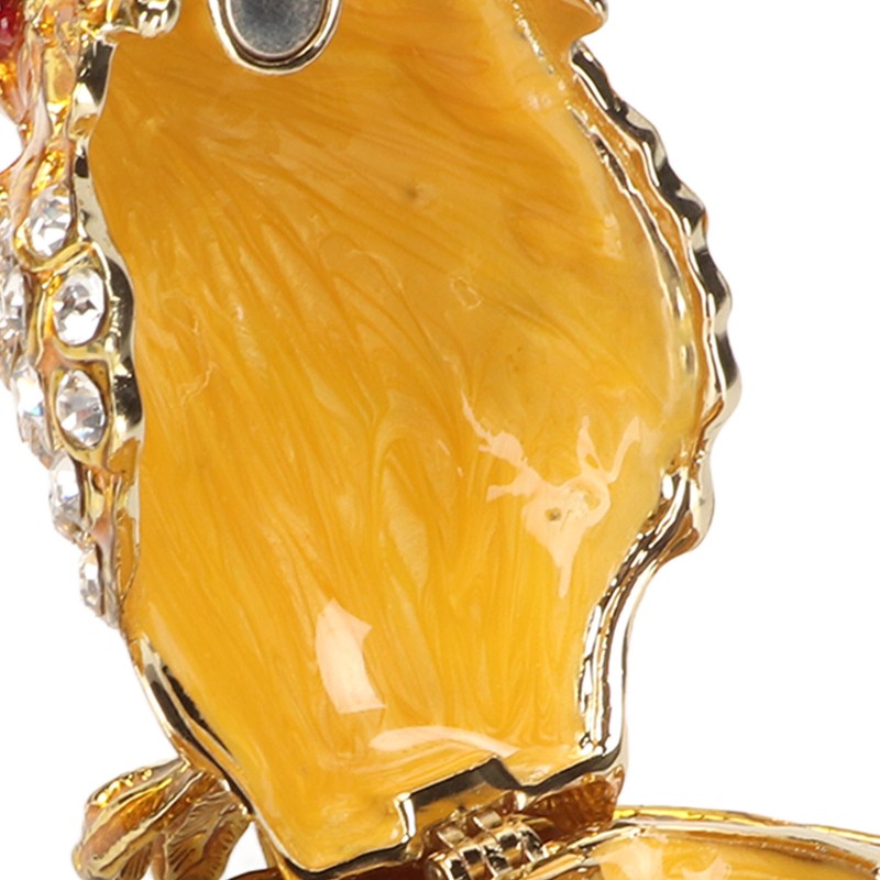 Golden Hen Figurine Trinket Boxes Handcraft Exquisite Small Jewelry Box