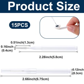 BEIQIYA 15pcs Shower Head Cleaner Picks, Micro Gap Anti-Clog Bathroom Brush Tool, Shower Nozzle Picks for Household Use- White