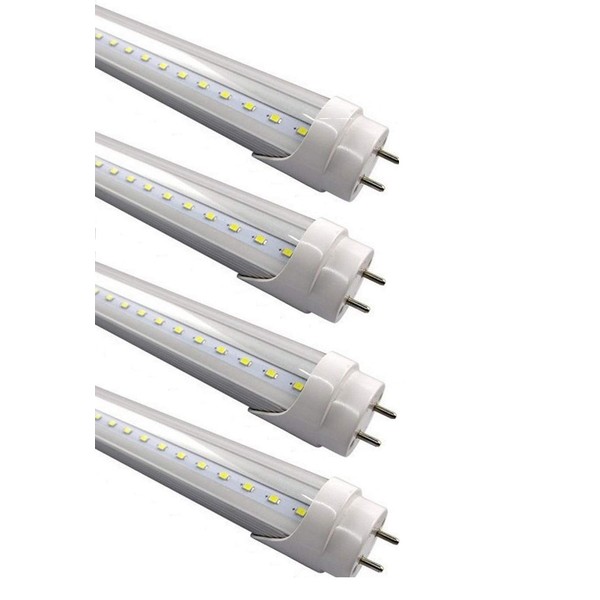 (4-Pack) Fulight Ballast-Bypass & Clear T8 LED Tube Light - 2FT 24-Inch 10W (18W Equivalent), Cool White 4000K, F17T8, F18T8, F20T10, F20T12/CW, Double-End Powered, Clear Cover, Works from 85-265VAC