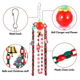 Parakeet Toys, Bird Toys, Love Birds, Cockatiel, Budgerigar Hanging Swing for Climb Bird Cage