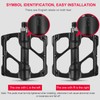 Bikes Pedals - Mountain Bikes Pedals Flat - Dustproof Aluminum