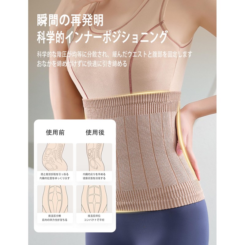 DOMATUS Women's Men's Long Stomach Wrap, 100% Cotton, Soft, Wool