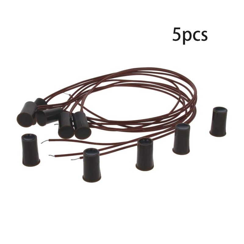 Fielect 5pcs N.C. Recessed Wired Security Window Door Contact Sensor