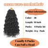 pojui 18 Inch Ocean Wave Crochet Hair 8 Packs -