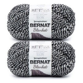 Bernat Blanket Inkwell Yarn - 2 Pack of 300g/10.5oz - Polyester - 6 Super Bulky - 220 Yards - Knitting/Crochet