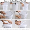 Ramddy 4 Gallon Airtight Round Storage Bucket Pails, 6 Packs