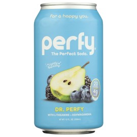 Perfy Dr. Perfy Flavored Superfood Soda, Caffeine Free, No Added Sugar, 12 Fluid Ounces (Pack Of 12)
