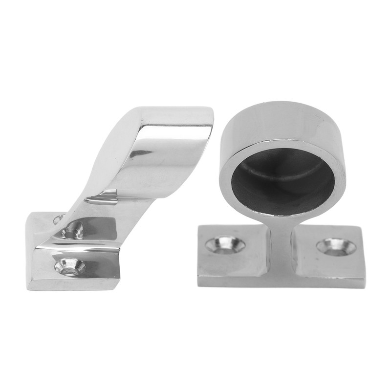 2PCS Stanchion Hand Rail Fitting 316 Stainless Steel Mirror Polishing
